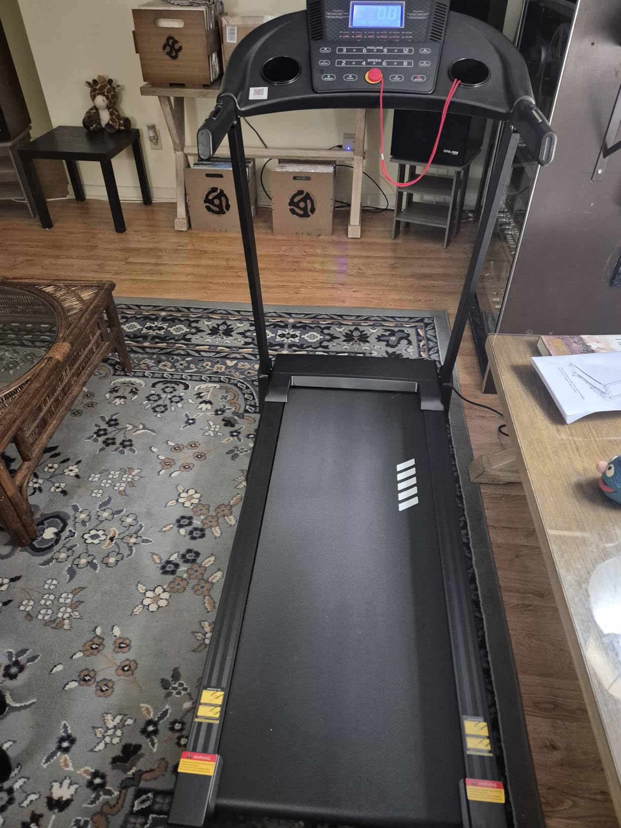 ECHANFIT Treadmill with 15-Level Auto Incline, Folding Treadmill for Home, 0.6-10 MPH, 350 LB Capacity, 18.11