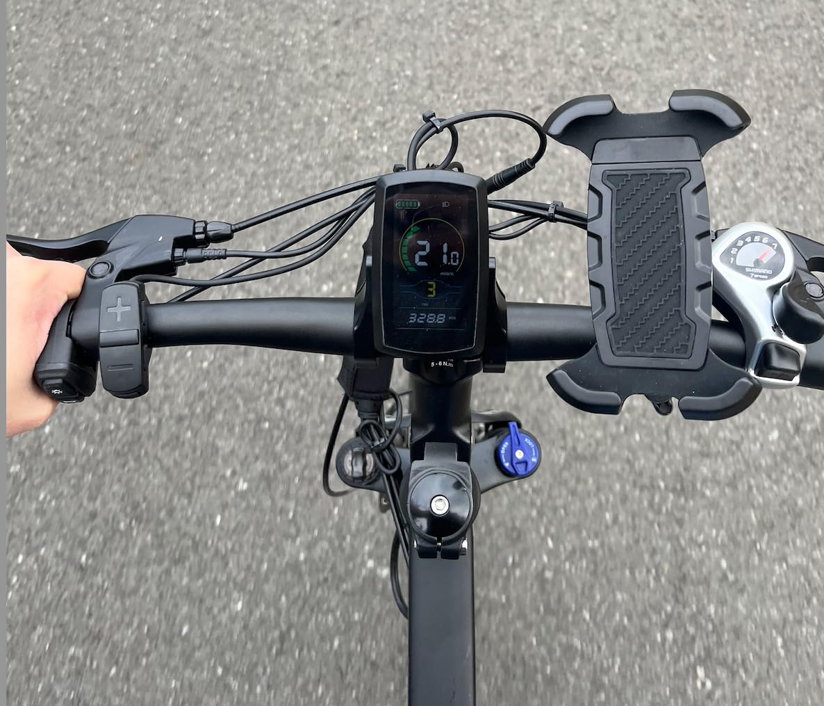 Jasion EB5 Electric Bike for Adults with Peak 1000W Brushless Motor, 40Miles 20MPH Commuting Electric Mountain Bike with 360Wh Removable Battery, 7-Speed, 26
