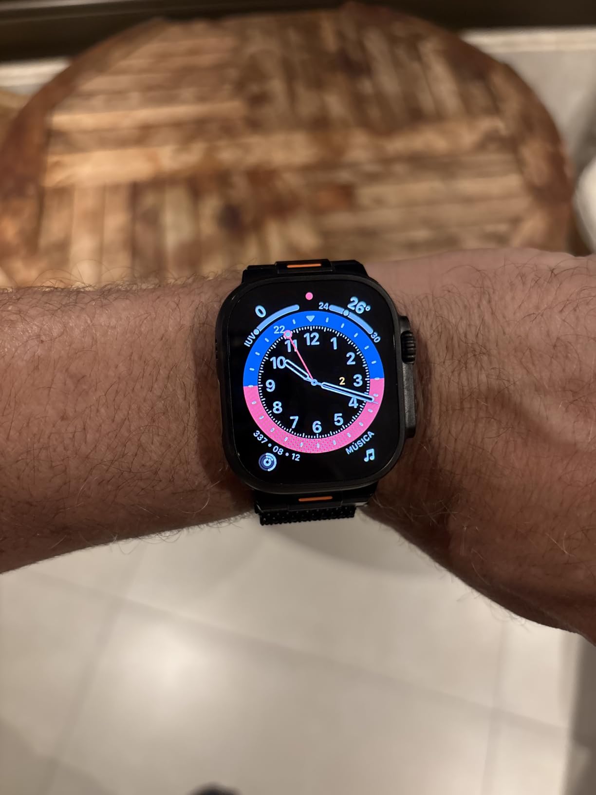 Apple Watch Ultra 3 [GPS + Cellular 49mm] Running & Multisport Smartwatch w/Rugged Titanium Case w/Black Ocean Band customer photo 2