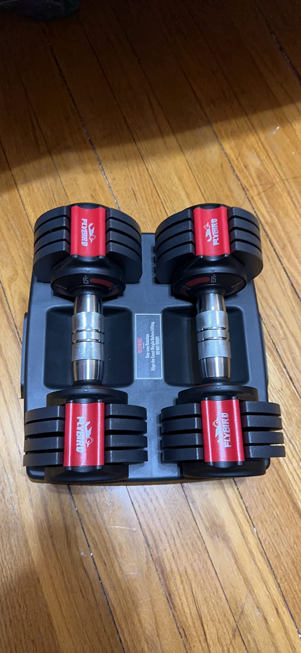 Flybird Adjustable Dumbbell Set of 2, 110LB/50LB Weights Dumbbell Set for Home Gym Exercise & Fitness, Fast Change Weights with Anti-Slip Handle, Multiweight Options for Full Body Workout customer photo 2