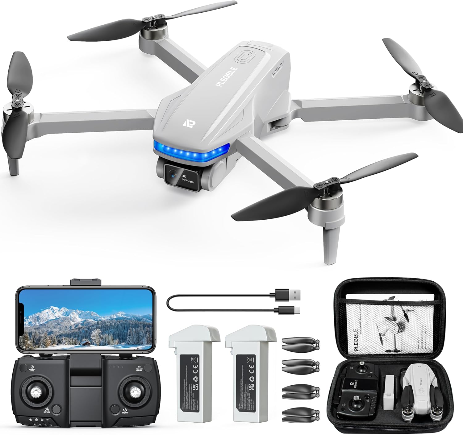 GPS Drones with Camera for Adults 4K, Brushless Motor FPV Drone with Auto Return, Follow Me,Tap Fly & Circle Fly, Under 249g, 46 Mins Flight, Foldable Drone for Adults Beginners customer photo 1