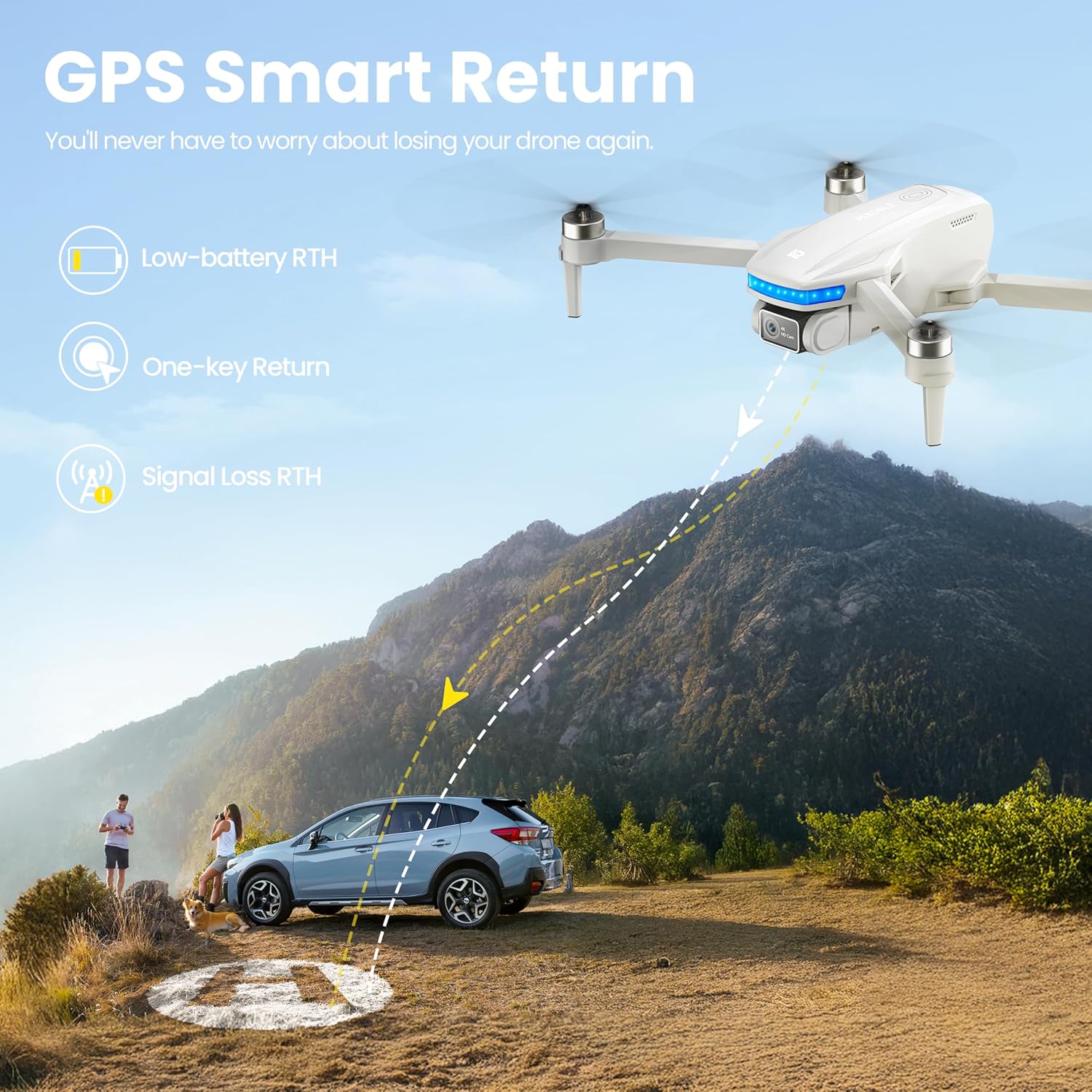 GPS Drones with Camera for Adults 4K, Brushless Motor FPV Drone with Auto Return, Follow Me,Tap Fly & Circle Fly, Under 249g, 46 Mins Flight, Foldable Drone for Adults Beginners customer photo 2