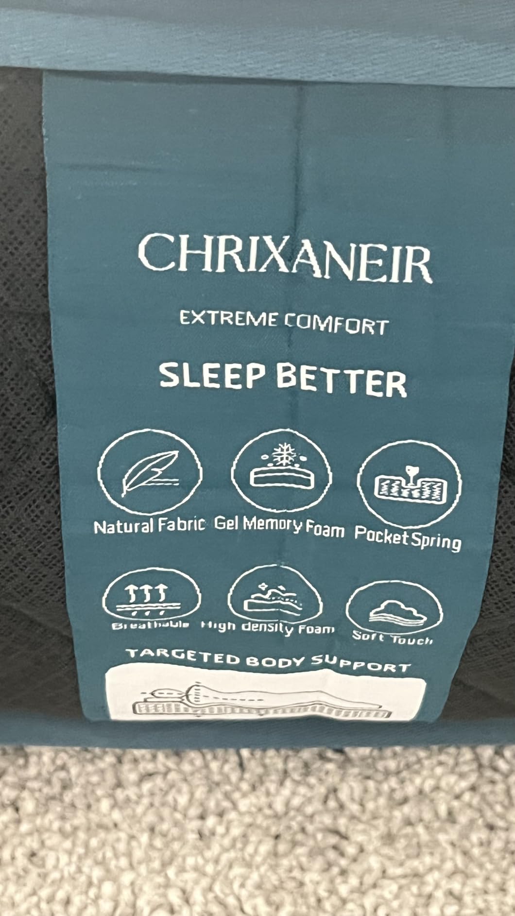 King Mattress 12 Inch, Pillow Top Gel Memory Foam Hybrid Mattress with 7 Luxury Layers, Pressure Relief and Coils System for Back Pain & Proper Spinal Support, Medium Firm customer photo 2
