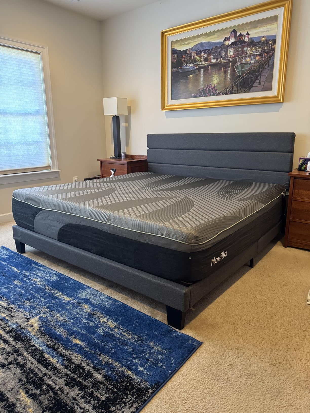 Novilla AiryFlow King Size Mattress 14 Inch, Gel Memory Foam Mattress King for Cool Night & Spinal Alignment, Pressure Relief & Motion Isolation, Green Tea-Infused, CertiPUR-US Certified, Medium Firm customer photo 1
