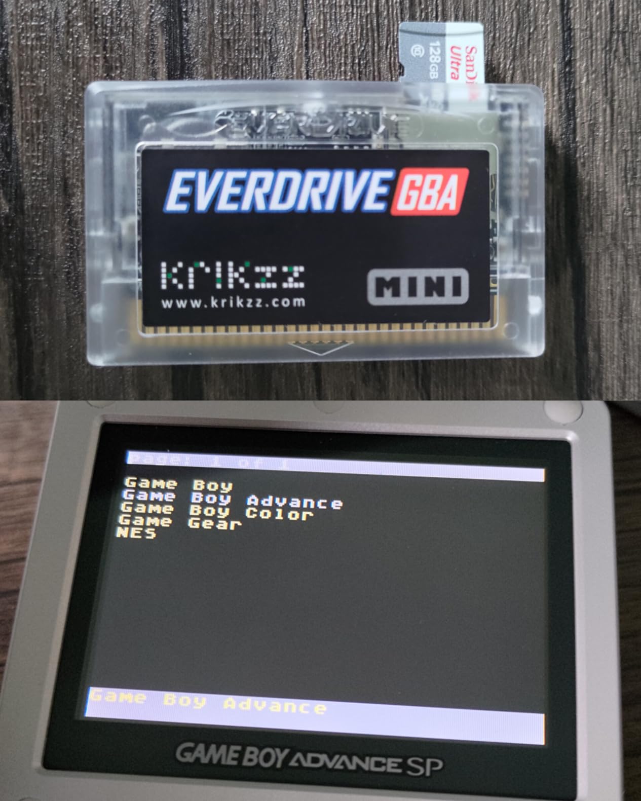 EVERDRIVE GBA Mini Flash Cart customer photo 1