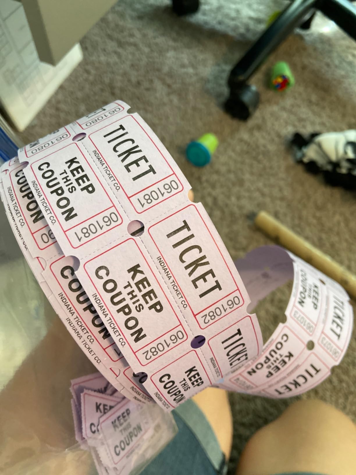INDIANA TICKET CO. 2000 Count Double Roll Raffle Tickets (Blue) - Tickets for Fundraisers, Carnivals, Door Prizes, 50/50 Drawings, Food & Drink, Events, Classroom Rewards - 1 of 8 Colors - Made in USA customer photo 2