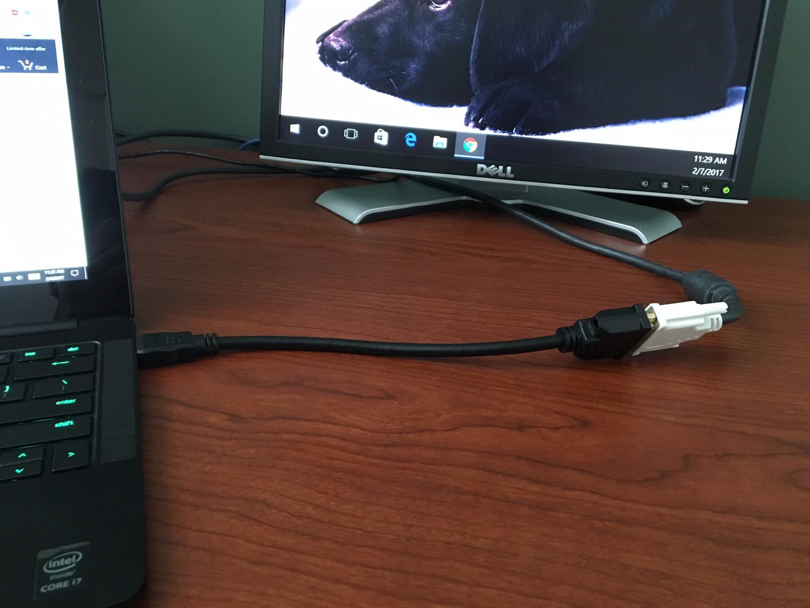 StarTech.com 8in HDMI to DVI-D Video Cable Adapter - HDMI Female to DVI Male - HDMI to DVI Dongle Adapter Cable (HDDVIFM8IN),Black customer photo 1