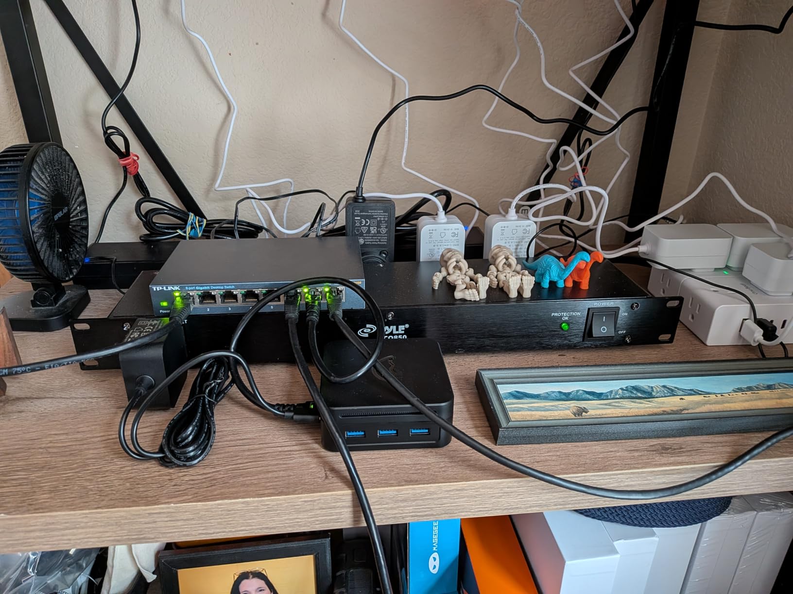 Pyle 150J Surge Protector Power Strip - 9 Outlet - 15 Amp - 1U Rack Mount with AC Filter - Heavy Duty Extension Cord - Overload Protection for Home/Office/Server Use - PCO850 customer photo 1
