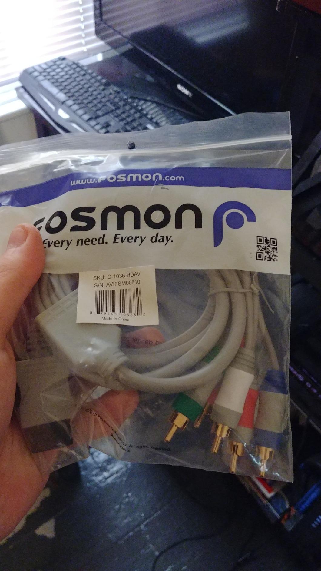 Fosmon Component HD AV Cable to HDTV-EDTV (High Definition 480p) Compatible with Nintendo Wii and Wii U customer photo 2