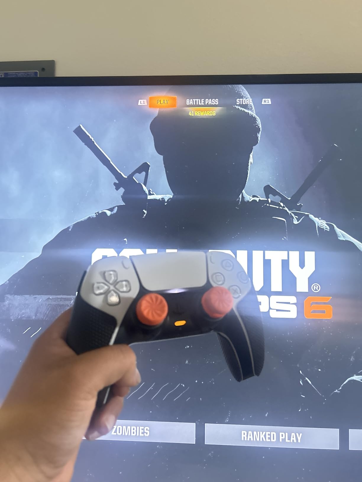 KontrolFreek FPS Freek Vortex for PlayStation 4 (PS4) and PlayStation 5 (PS5) Controller | Performance Thumbsticks | 1 High-Rise Convex, 1 Mid-Rise Concave | Orange customer photo 1