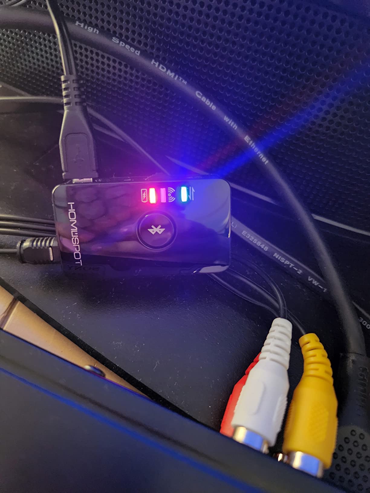 HomeSpot Bluetooth 5.3 Audio Transmitter for TV - aptX Low Latency, Dual Stream, Optical/RCA/3.5mm Audio Adapter customer photo 2