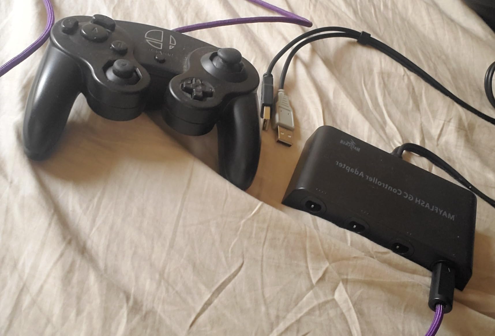 Gamecube Controller Adapter for Wii U, PC Windows and Switch/Switch 2, 4 Ports customer photo 1