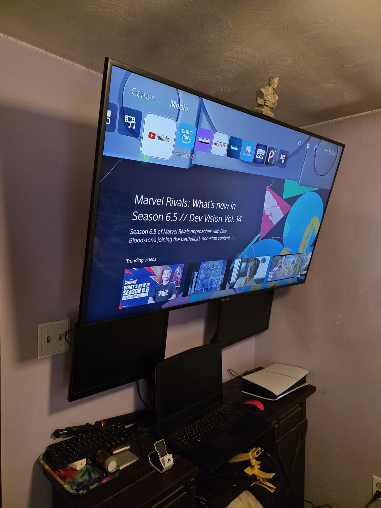 Mounting Dream TV Wall Mount for 32-65 Inch Television,Mount with Swivel and Tilt, Full Motion Bracket with Articulating Dual Arms, Fits 16inch Studs, Max VESA 400X400 mm, 99lbs, MD2380 customer photo 1