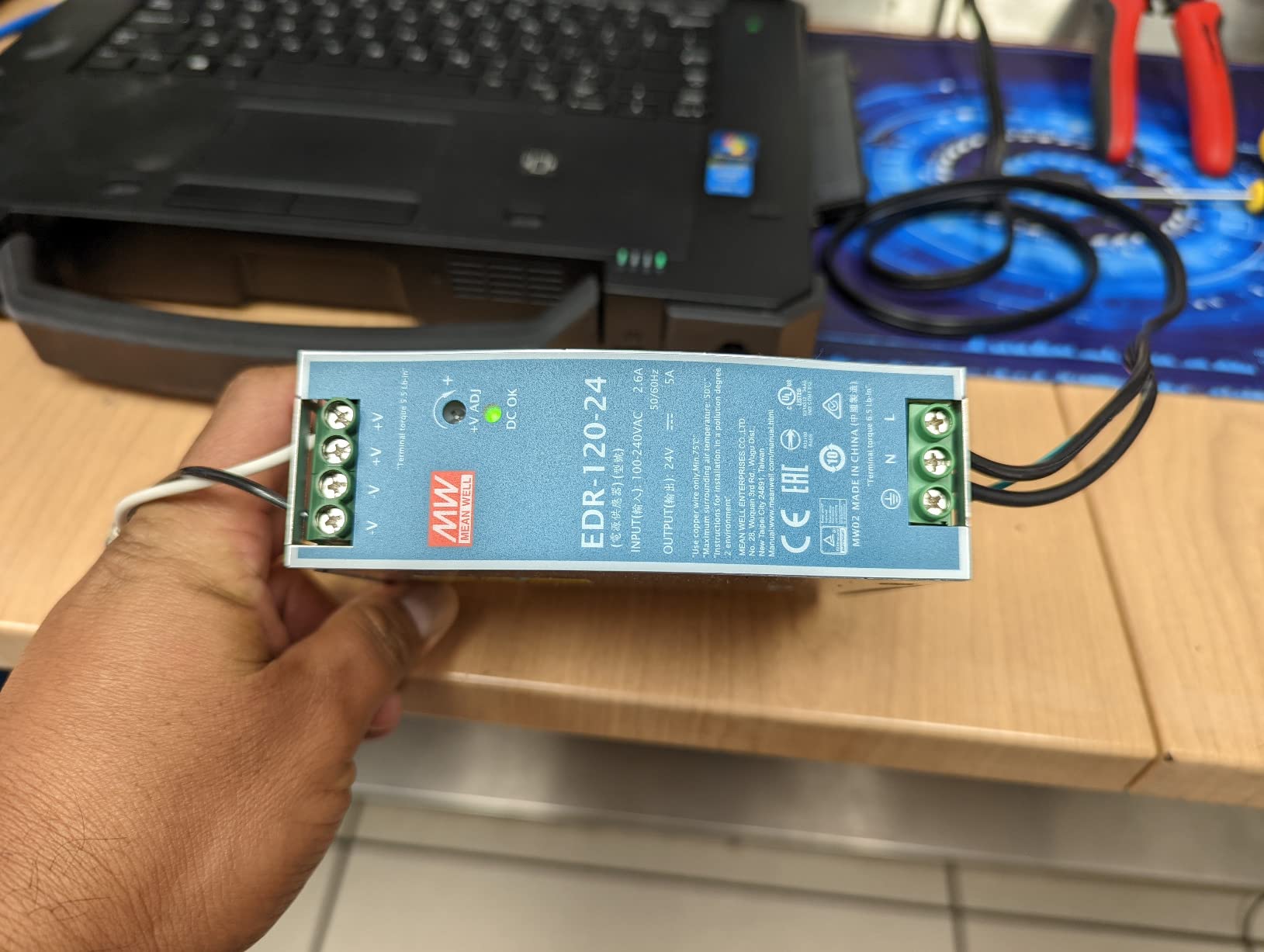 Mean Well EDR-120-24 Single Output DIN Rail Power Supply 24V 5 Amp 120W customer photo 2