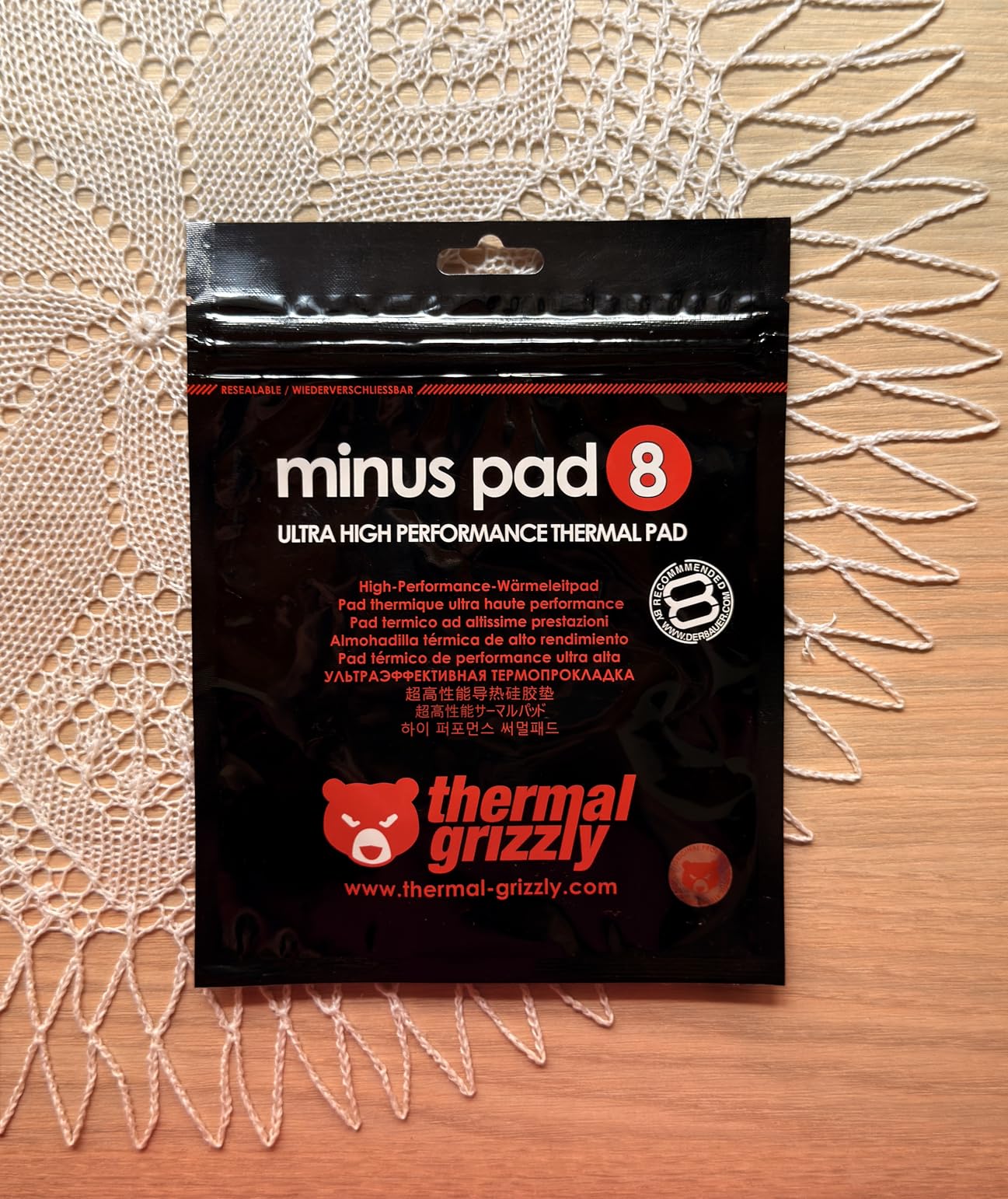 Thermal Grizzly Minus Pad 8-120x20x0.5mm Thermal Interface Pad, Electrically Non-Conductive, High Thermal Conductivity & Compressibility for SSDs, GPUs & Electronics customer photo 2