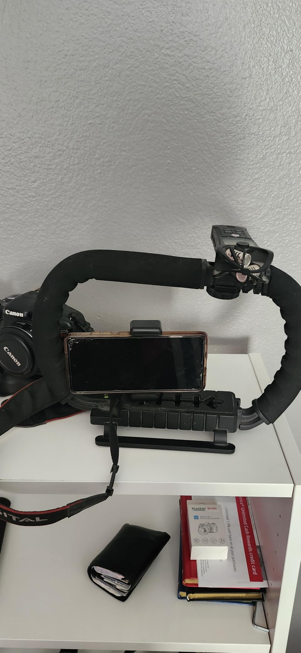 3-Shoe DSLR/Mirrorless/Action Camera Camcorder Phone Stabilizer Expansion Cage Mount Moviemaking Holder Rig YouTube Tiktok Vlogging Video Kit Compatible with GoPro Canon Nikon Sony iPhone Android customer photo 1