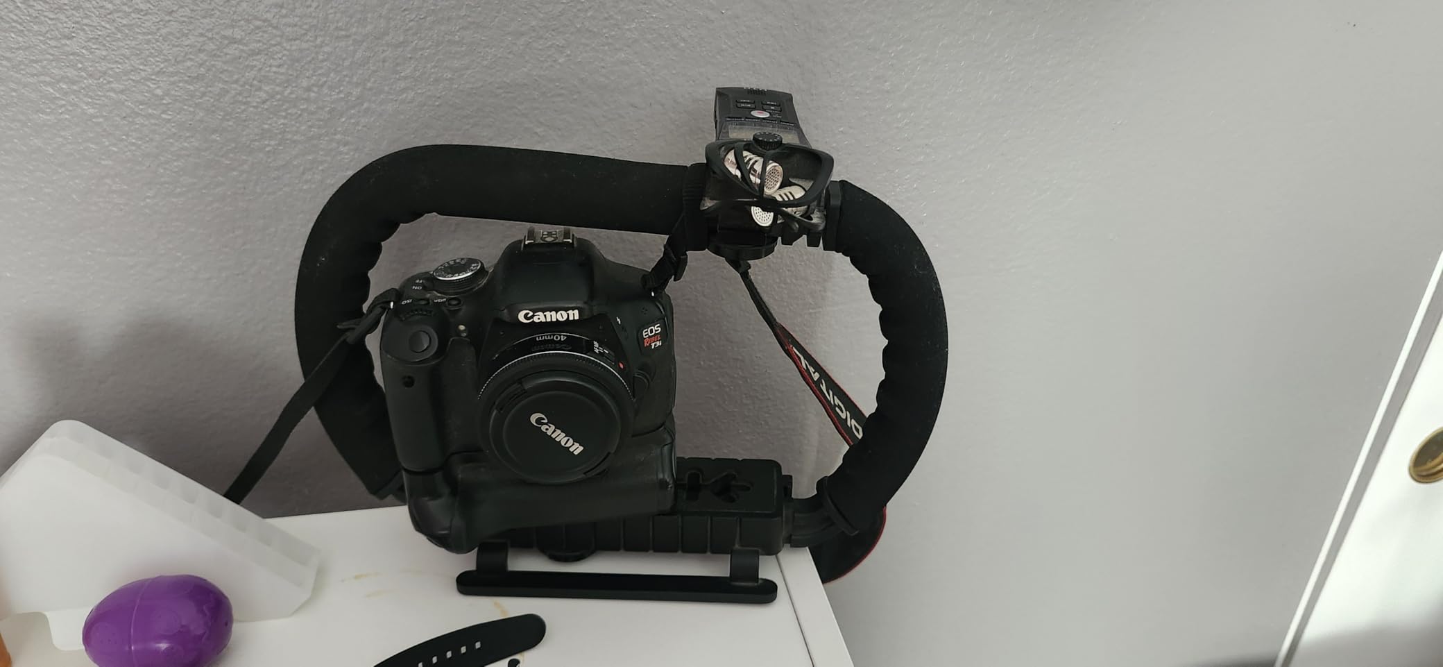 3-Shoe DSLR/Mirrorless/Action Camera Camcorder Phone Stabilizer Expansion Cage Mount Moviemaking Holder Rig YouTube Tiktok Vlogging Video Kit Compatible with GoPro Canon Nikon Sony iPhone Android customer photo 2