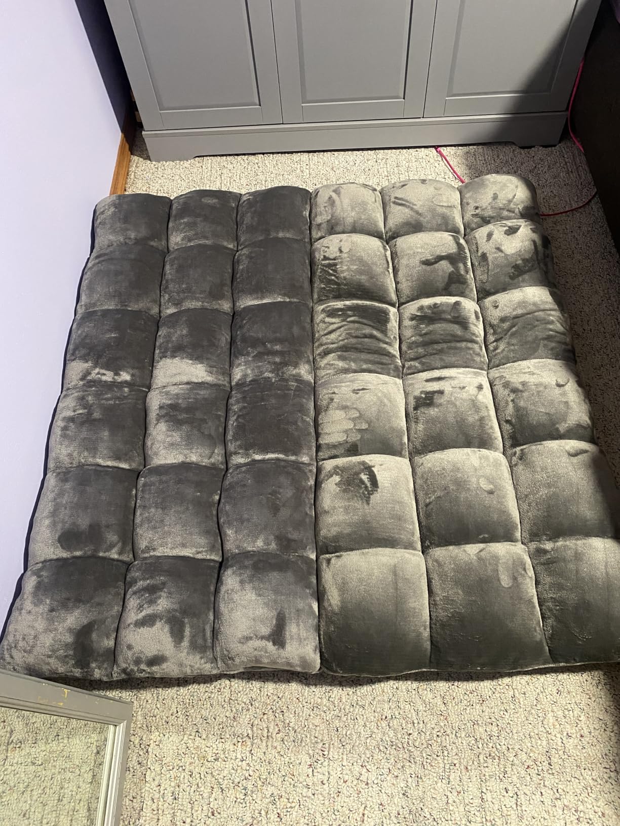 BIRDROCK HOME Adjustable Memory Foam Floor Chair - Ideal for Gaming, Reading, Meditation - Comfortable and Versatile - Suitable for Kids and Teenagers - Comfy Foldable Floor Seat - Grey customer photo 2
