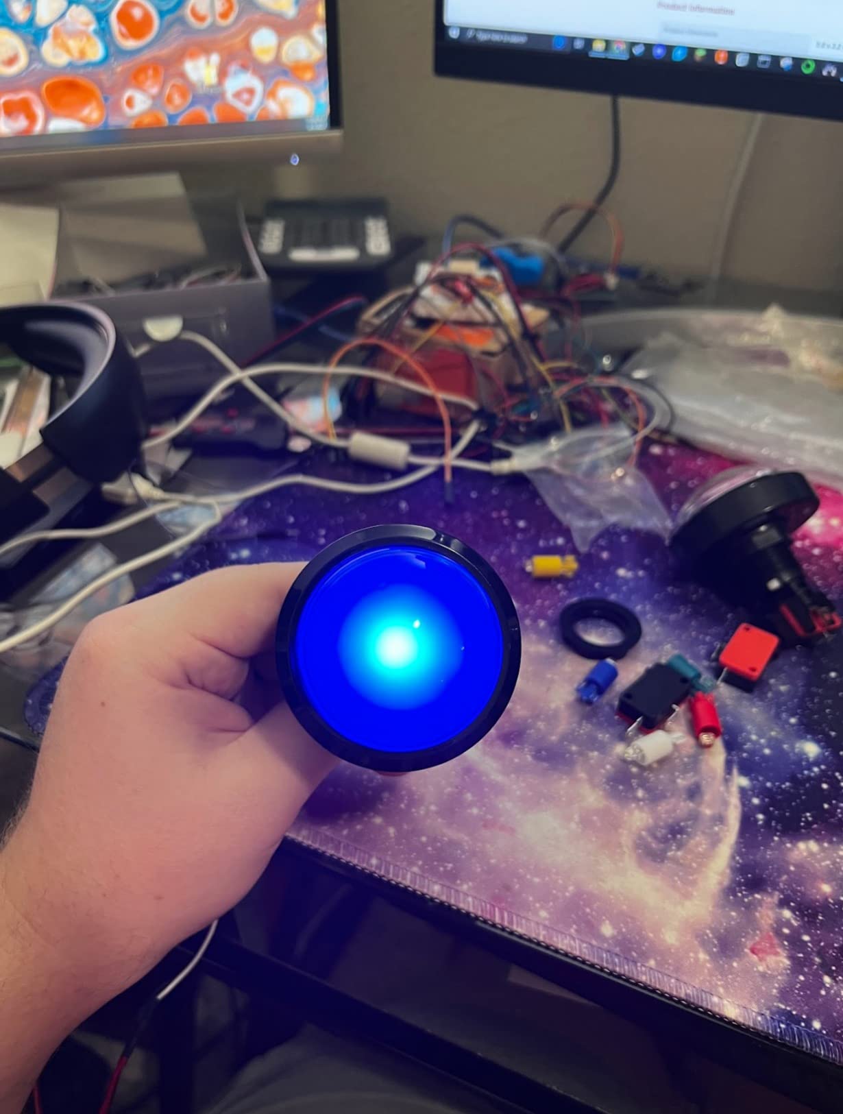 EG STARTS 5X New 60mm Dome Shaped LED Illuminated Push Buttons for Arcade Coin Buttons Machine Operated Games DC 12V customer photo 1