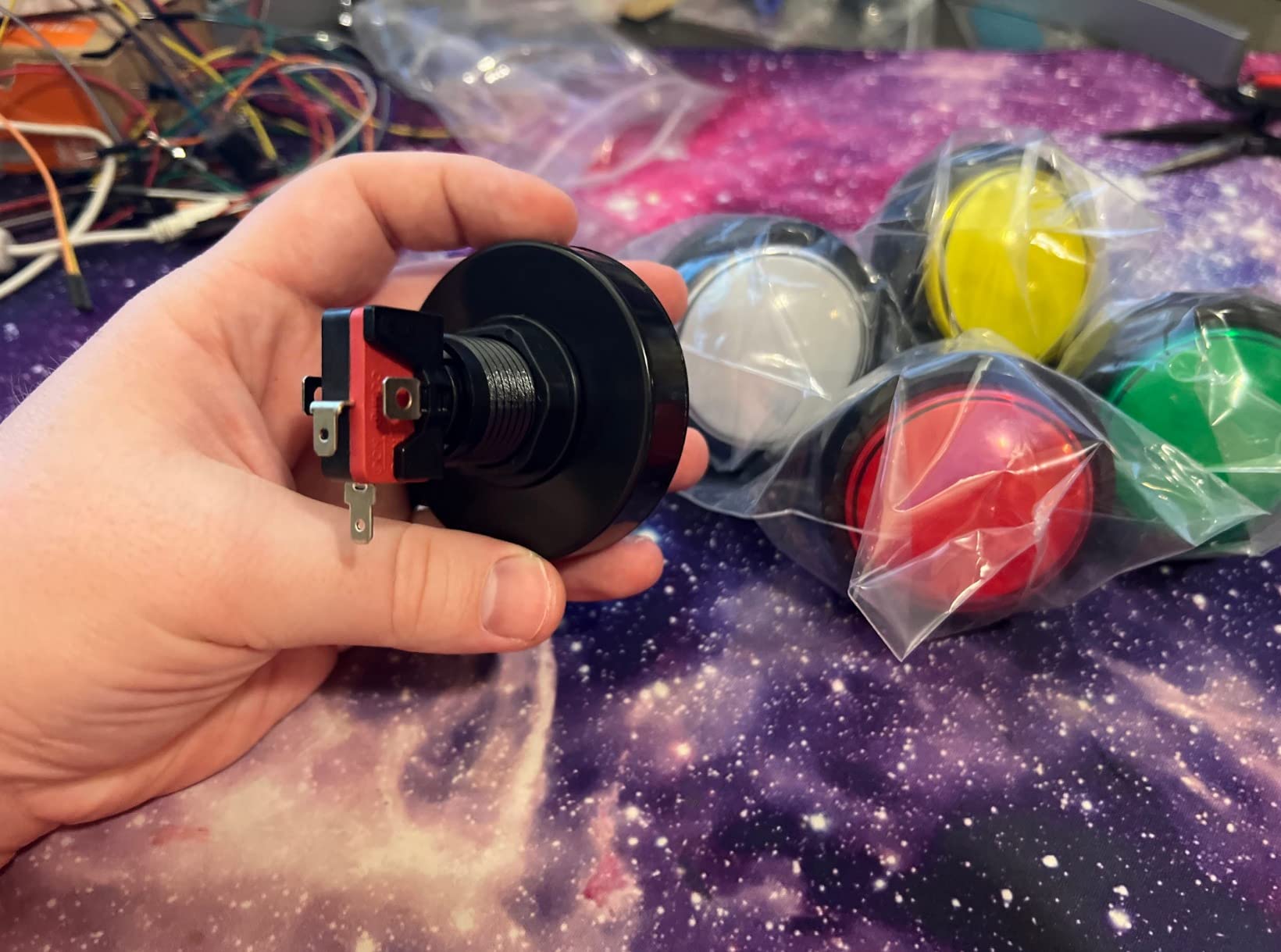 EG STARTS 5X New 60mm Dome Shaped LED Illuminated Push Buttons for Arcade Coin Buttons Machine Operated Games DC 12V customer photo 2