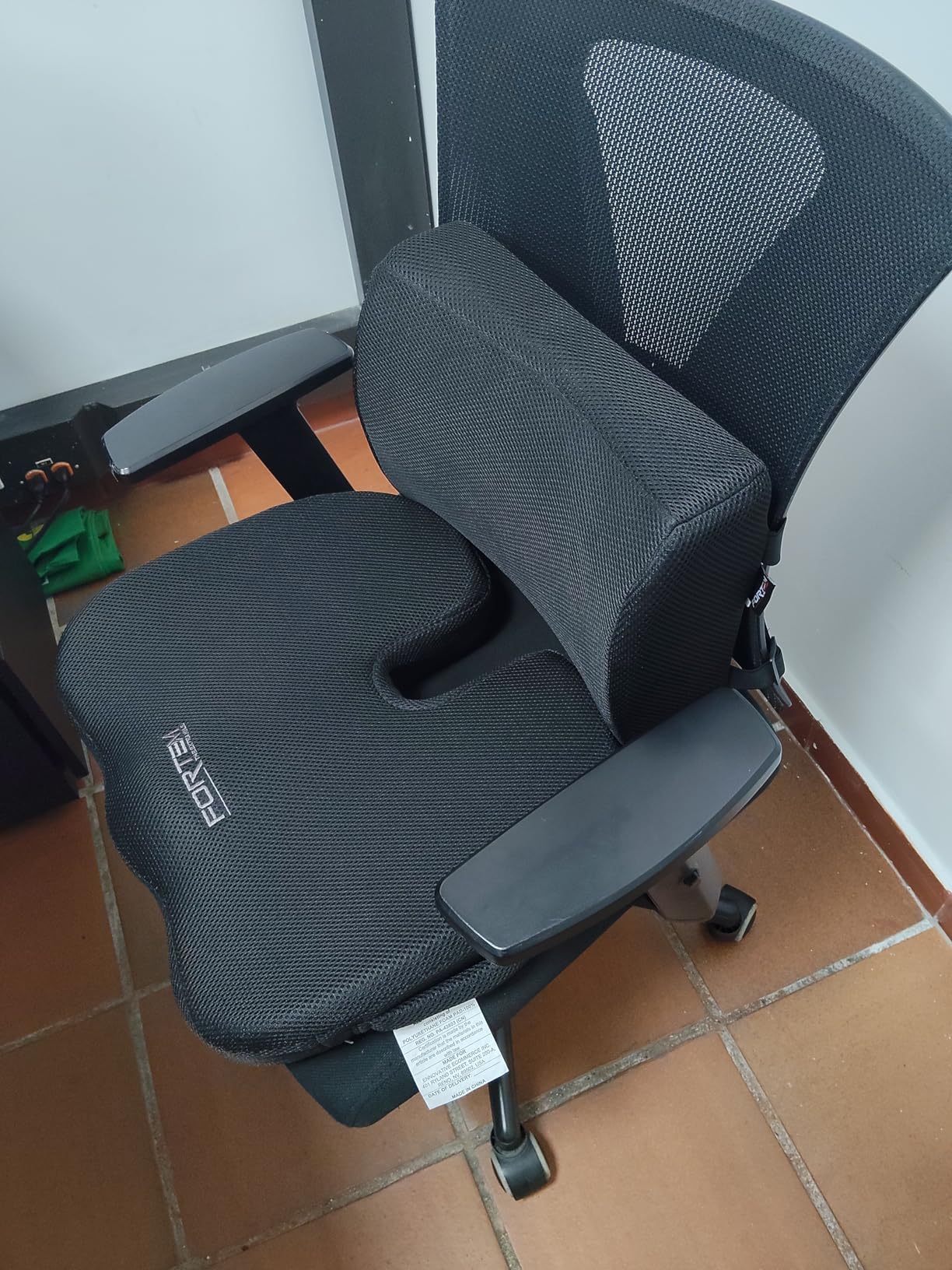 FORTEM Seat Cushion, Office Chair Cushion, Lumbar Support Pillow for Office Chair, Memory Foam Sciatica Coccyx Tailbone Pressure Pain Relief, Car Sitting Pad, Washable Non Slip customer photo 1