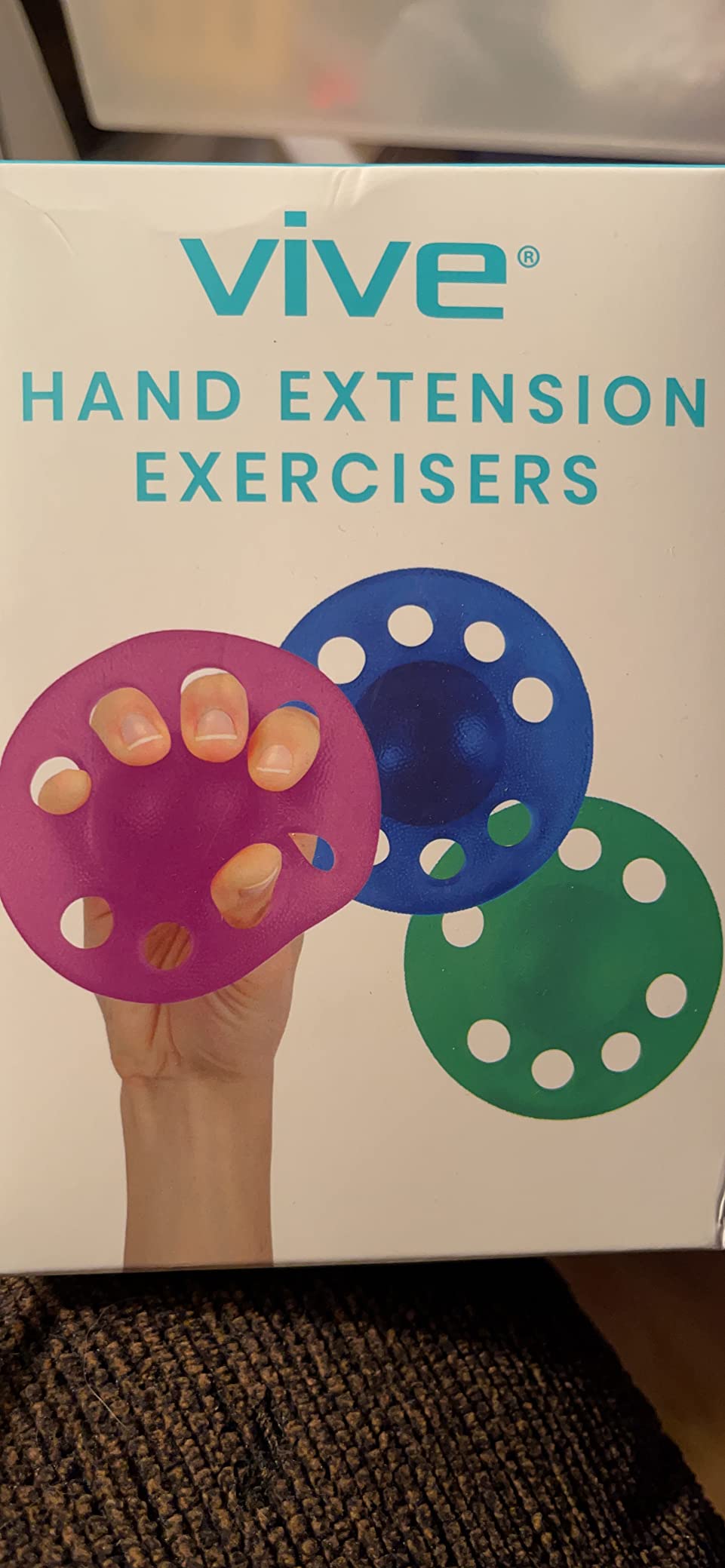 Vive Finger Exerciser Strengthener (3 Pack) - Hand Therapy Equipment for Grip Strength - Extensor Forearm Trainer Kit - Occupational Stretcher Balls for Fingers, Arthritis, Carpal Tunnel, Guitar customer photo 1