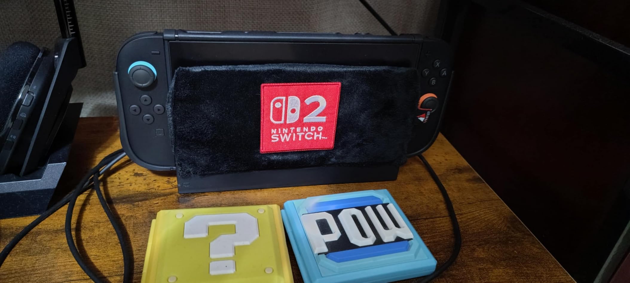 TXEsign Reversible Soft Lining Nintendo Switch Dust Cover Compatible with Nintendo Switch charging dock (Black) customer photo 1