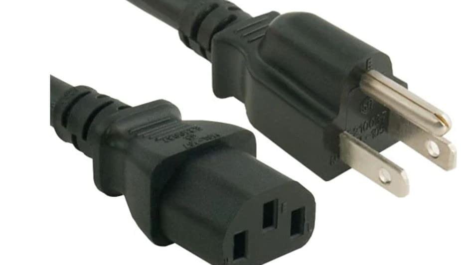 Amazon Basics PC Power Cord, 6 feet, AC Power Cord for Monitor, Computer, TV, 3 Prong, 18 AWG, 125 Volts, Black customer photo 2