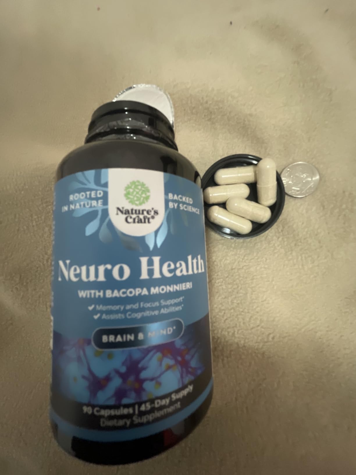 Nootropic Brain Supplement for Memory and Focus Support - Vitamins for Mental Support & Clarity with Bacopa Monnieri, VIT A, B6, Riboflavin, Niacin, Thiamin & Folate - Cognitive Complex - 90 Count customer photo 1