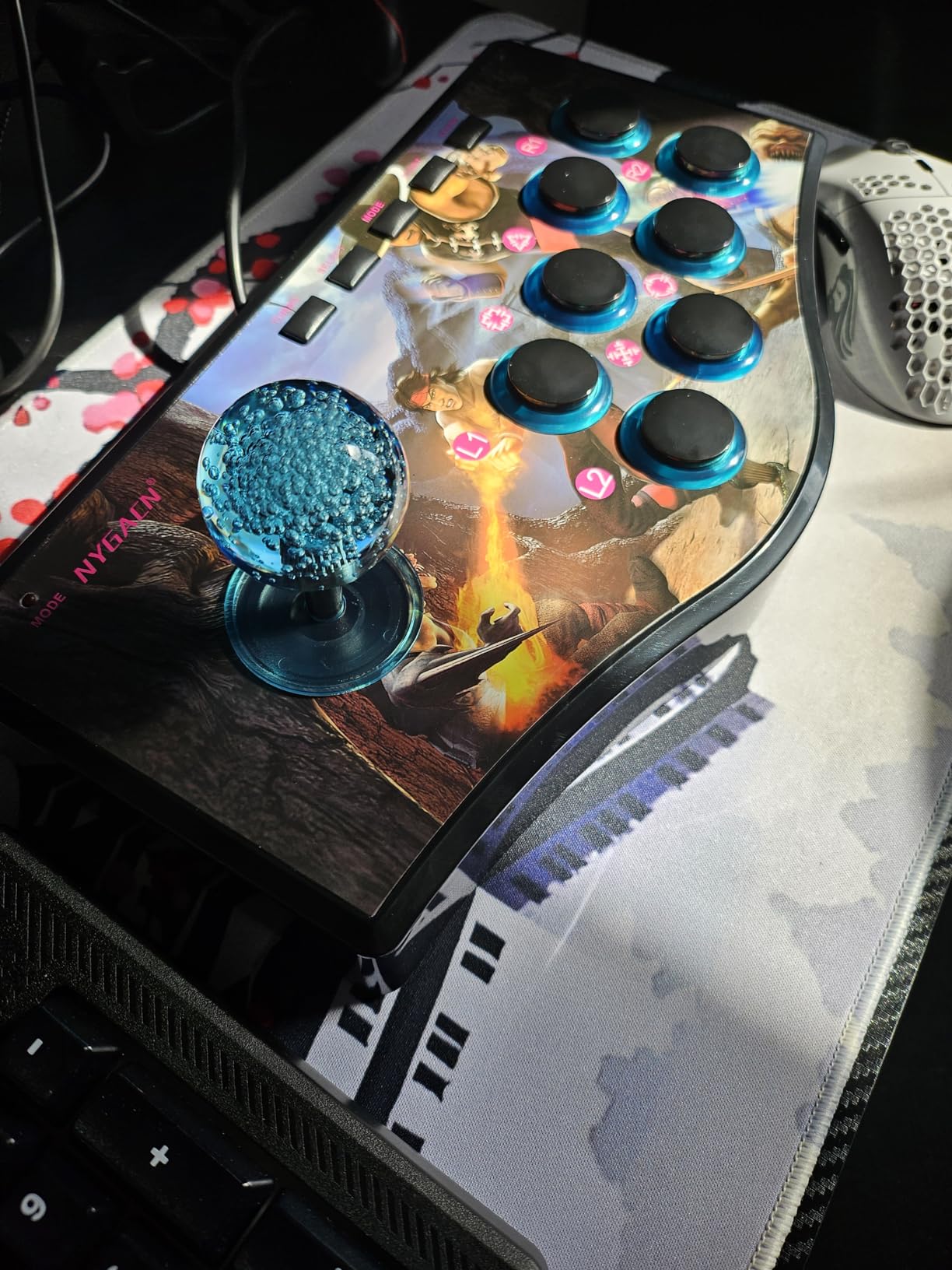 SUNCHI 3 in 1 Arcade Fight Stick Fighting Joystick Game Controller for PC / PS3 / Android TV Box/Raspberry Pi/Retro Pie customer photo 1