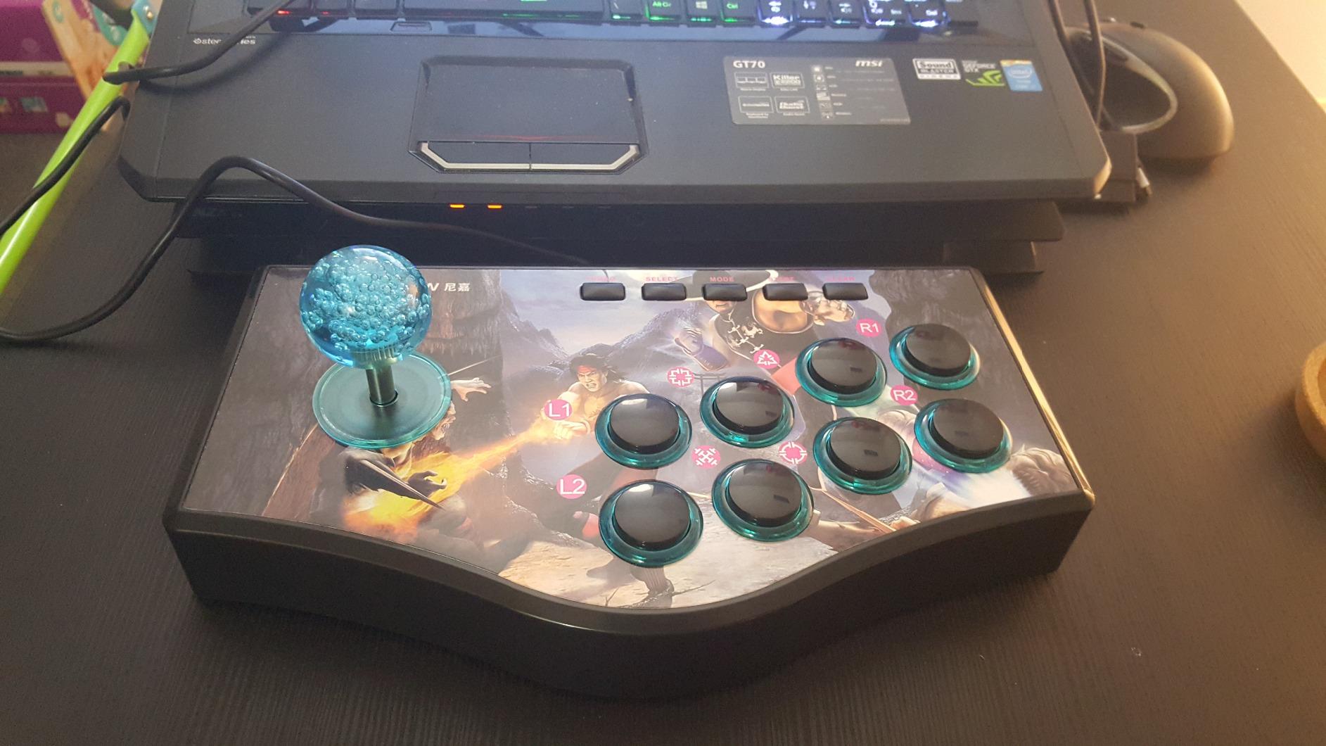 SUNCHI 3 in 1 Arcade Fight Stick Fighting Joystick Game Controller for PC / PS3 / Android TV Box/Raspberry Pi/Retro Pie customer photo 2