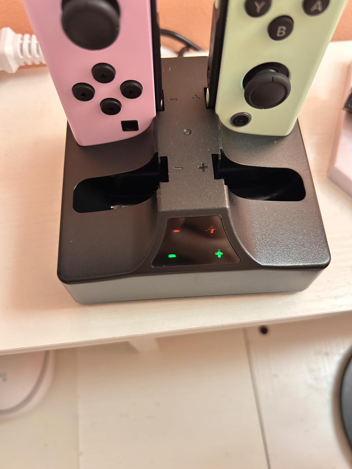 Joycon Charger for Nintendo Switch Joycon Controller, YCCSKY Charging Dock for 4 Switch Controllers, Charger Station with a USB Type-C Charging Cable customer photo 2