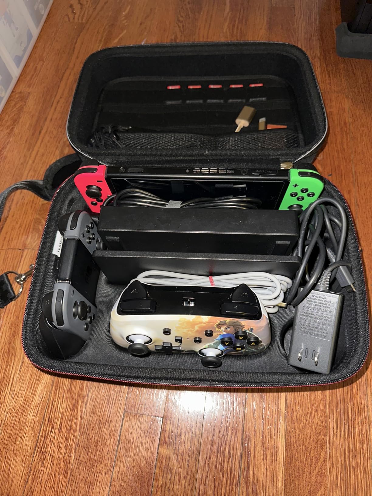 iVoler Carrying Storage Case for Nintendo Switch/Switch OLED Model (2021), Portable Travel All Protective Hard Messenger Bag Soft Lining 18 Games for Switch Console Pro Controller & Accessories Black customer photo 1