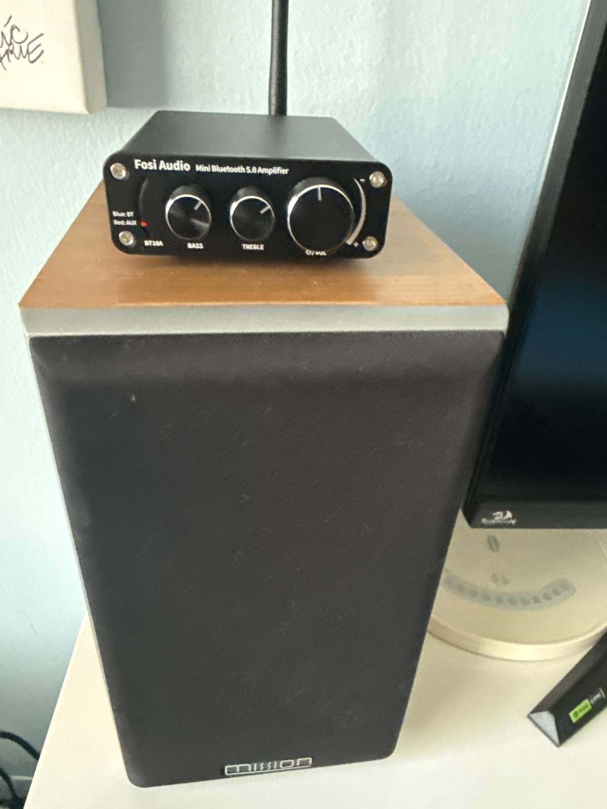 Fosi Audio BT10A Bluetooth 5.0 Stereo Audio Amplifier Receiver 2 Channel Class D Mini Hi-Fi Integrated Amp 50W x 2 TPA3116 customer photo 2
