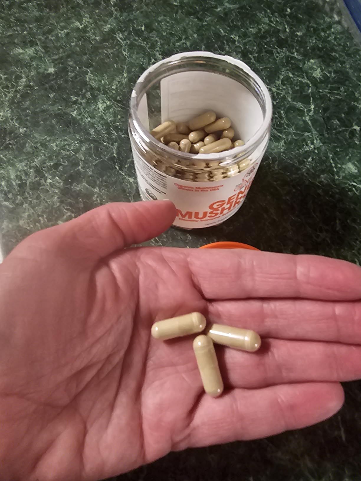 The Genius Brand Genius Mushrooms - Plant-Based Supplement for Immune, Focus & Energy Support - Lion's Mane, Cordyceps & Reishi - Organic & Non-GMO - 90 Veggie Capsules customer photo 2