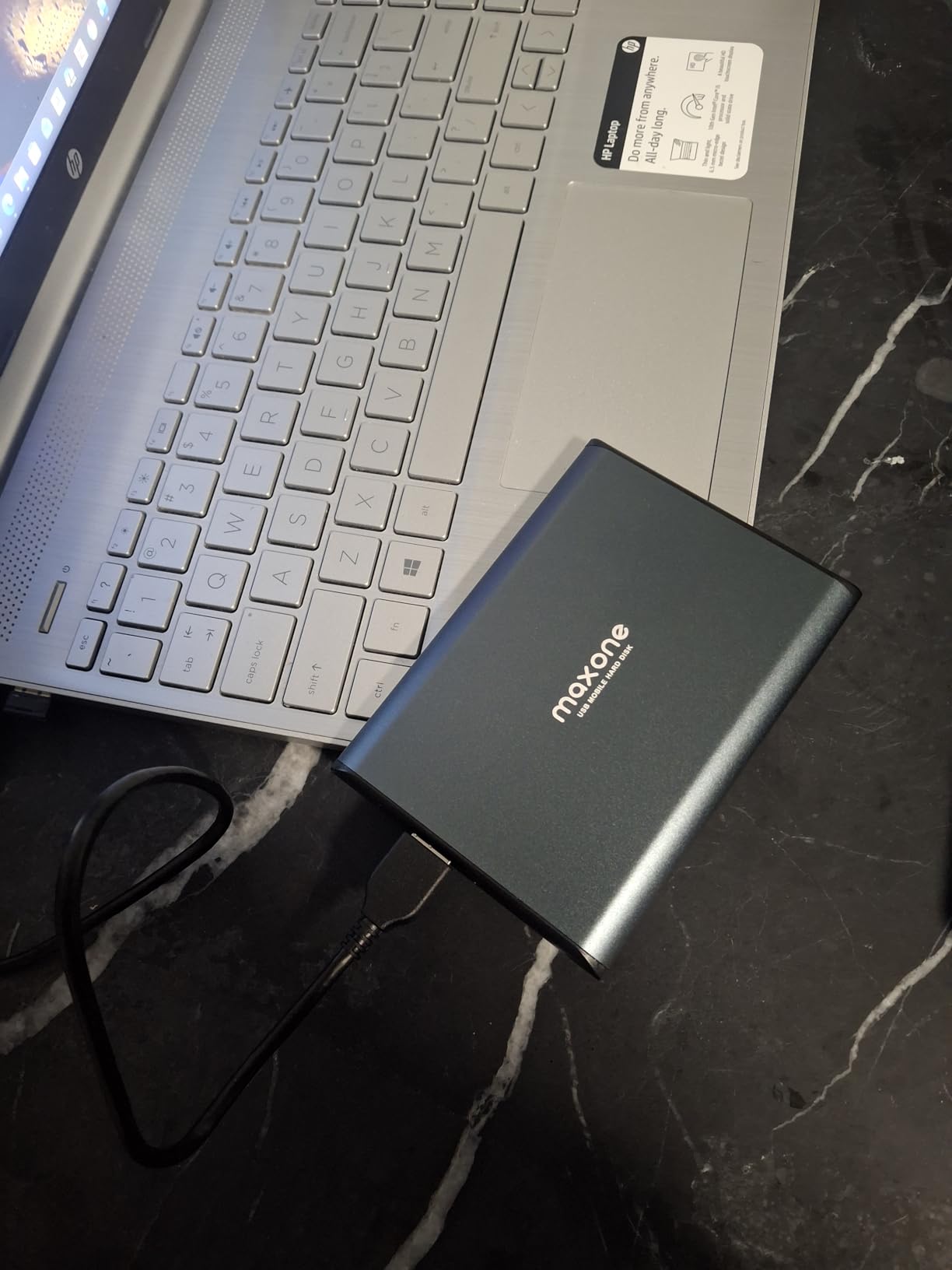 Maxone 500GB Ultra Slim Portable External Hard Drive HDD USB 3.0 Compatible with PC, Laptop, Charcoal Grey customer photo 2