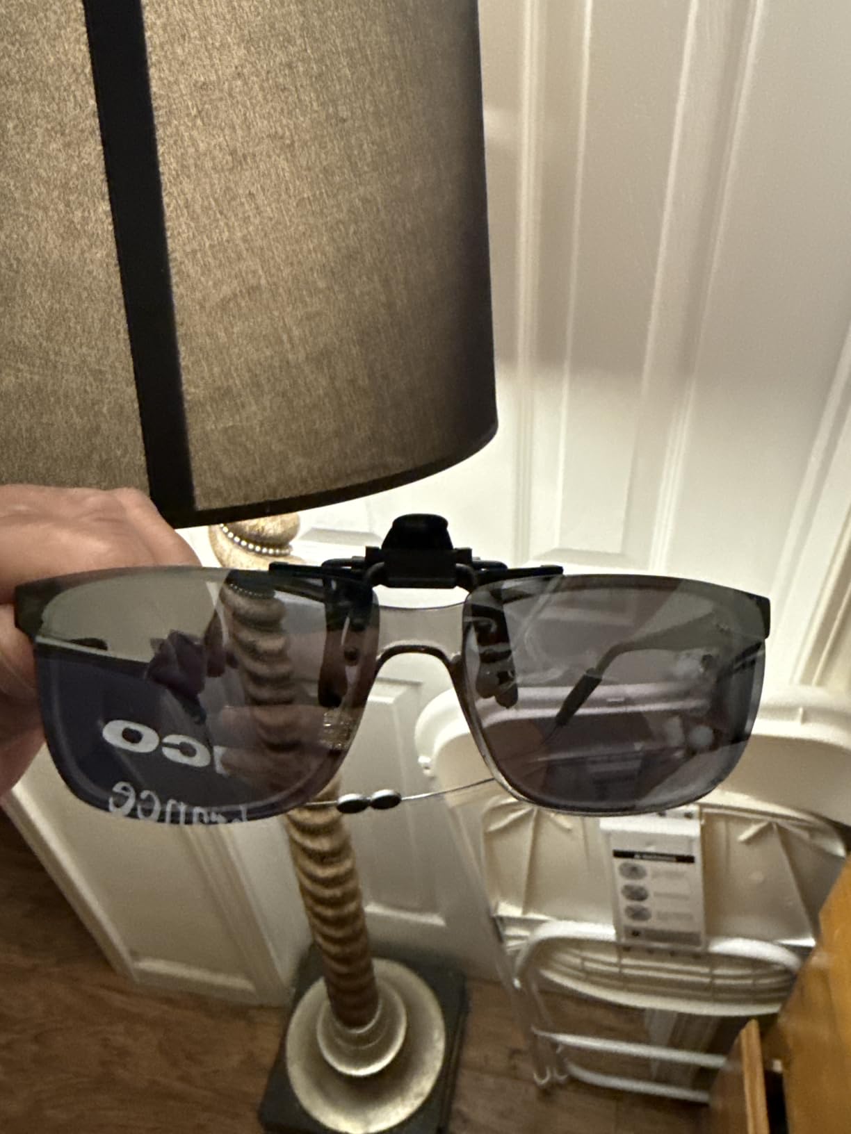 Polarized Unisex Clip on Flip up Sunglasses over Prescription and Reading Glasses Frames customer photo 1