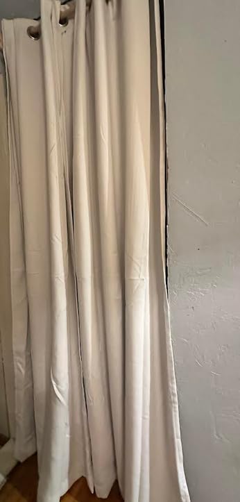 NICETOWN Grey Full Shade Curtain Panels, Pair of Energy Smart & Noise Blocking Out Blackout Drapes for Dining Room Window, Thermal Insulated Guest Room Lined Window Dressing(Gray, 52 x 84 inch) customer photo 1