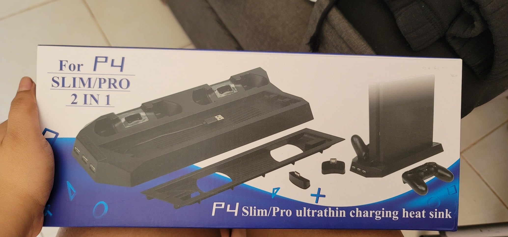Vertical Stand Charger Cooling Station for PS4 Pro/Slim 2-in-1 with Dual Charger Ports and USB HUB customer photo 1