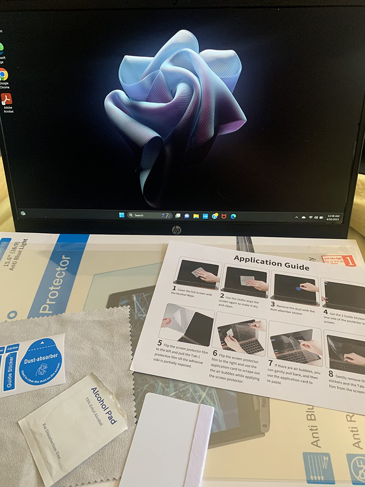 F FORITO 2-Pack 15.6 Inch Anti Blue Light Laptop Screen Protector, Eye Protection Anti Glare Matte Computer Screen Cover for 15.6 inch Laptop with 16:9 Aspect Ratio, Reduce Eye Strain and Touch Sensitive customer photo 2