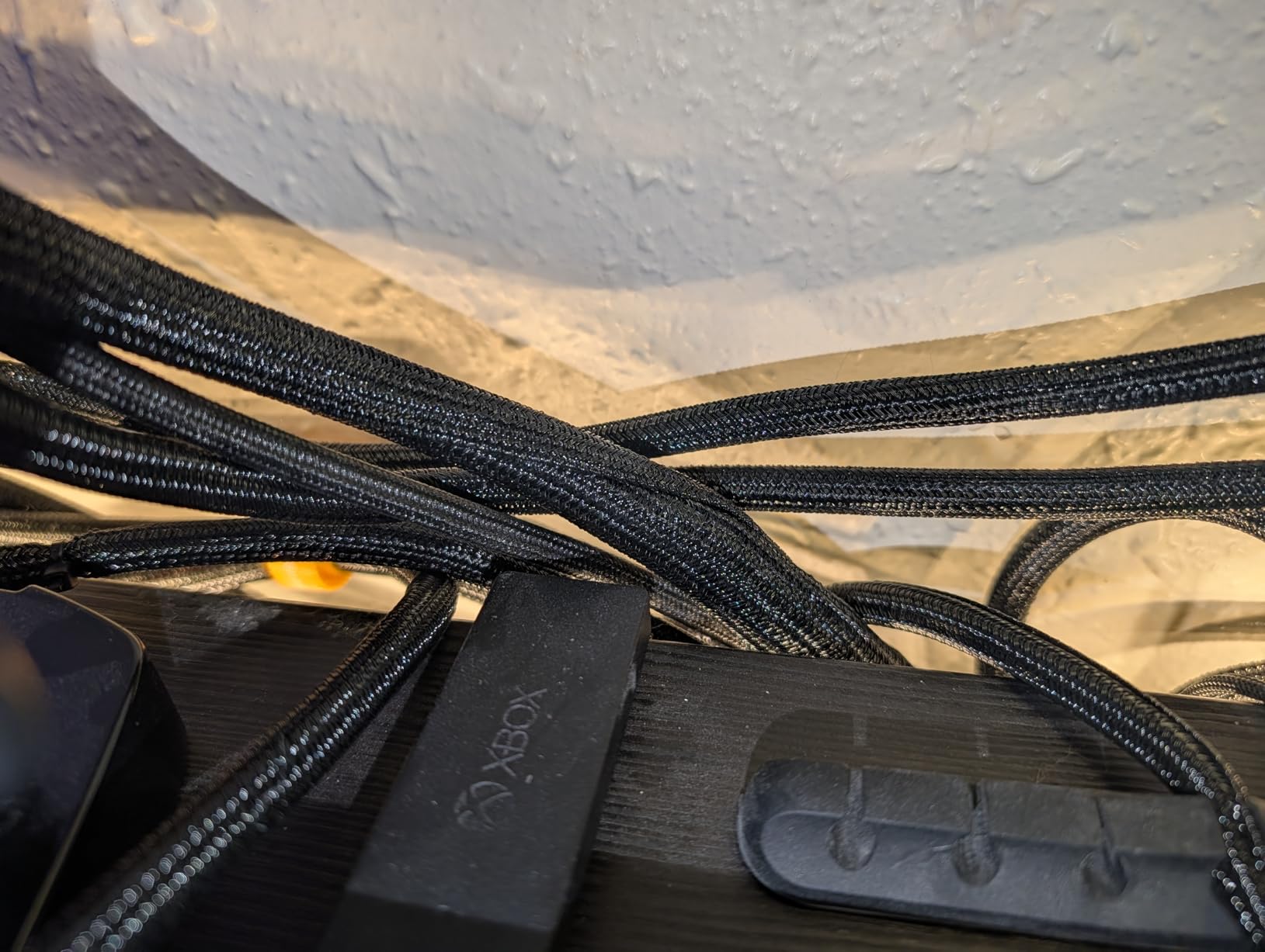 Alex Tech 25ft - 1/2 inch Cord Protector Wire Loom Tubing Cable Sleeve Split Sleeving For USB Cable Power Cord Audio Video Cable - Protect Cat From Chewing Cords - Black customer photo 1