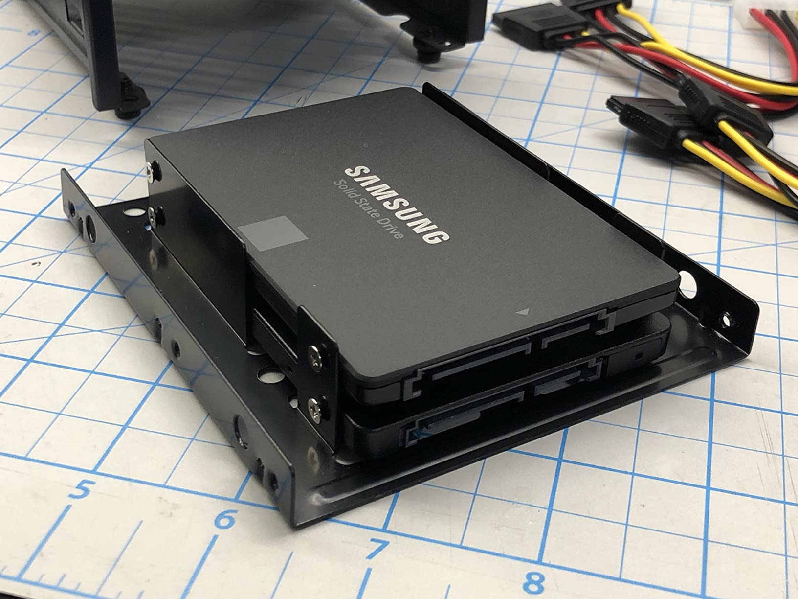 Dual SSD/HDD Metal Mounting Bracket kit 2.5 to 3.5, Convert Any 2.5 inch Solid State Drive/HDD Into One 3.5 inch Drive Bay customer photo 1