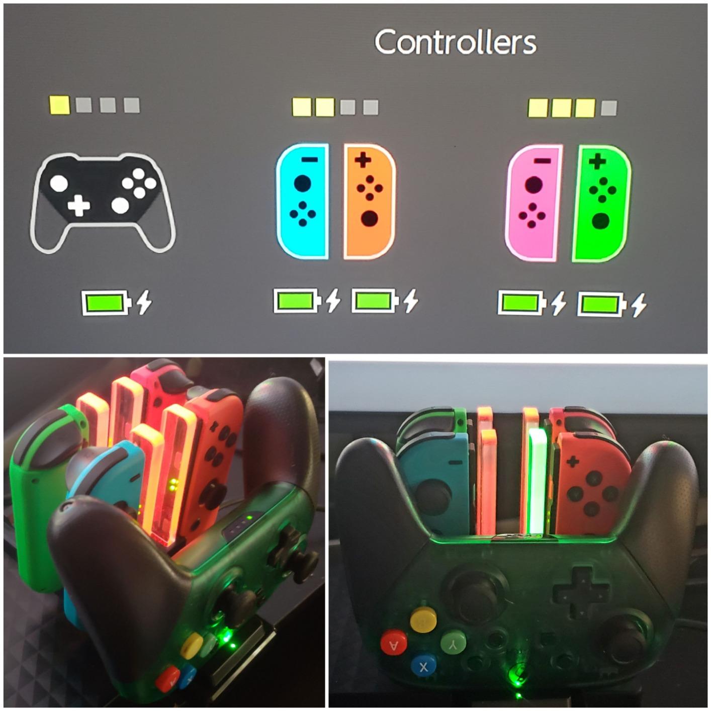 Controller Charger Dock for Nintendo Switch - 6 in 1 Charging Station for 4 Joy-Cons & 2 Pro Controllers, LED Indicator, Quick USB Charging, Not Compatible with Switch 2 Joycon customer photo 2