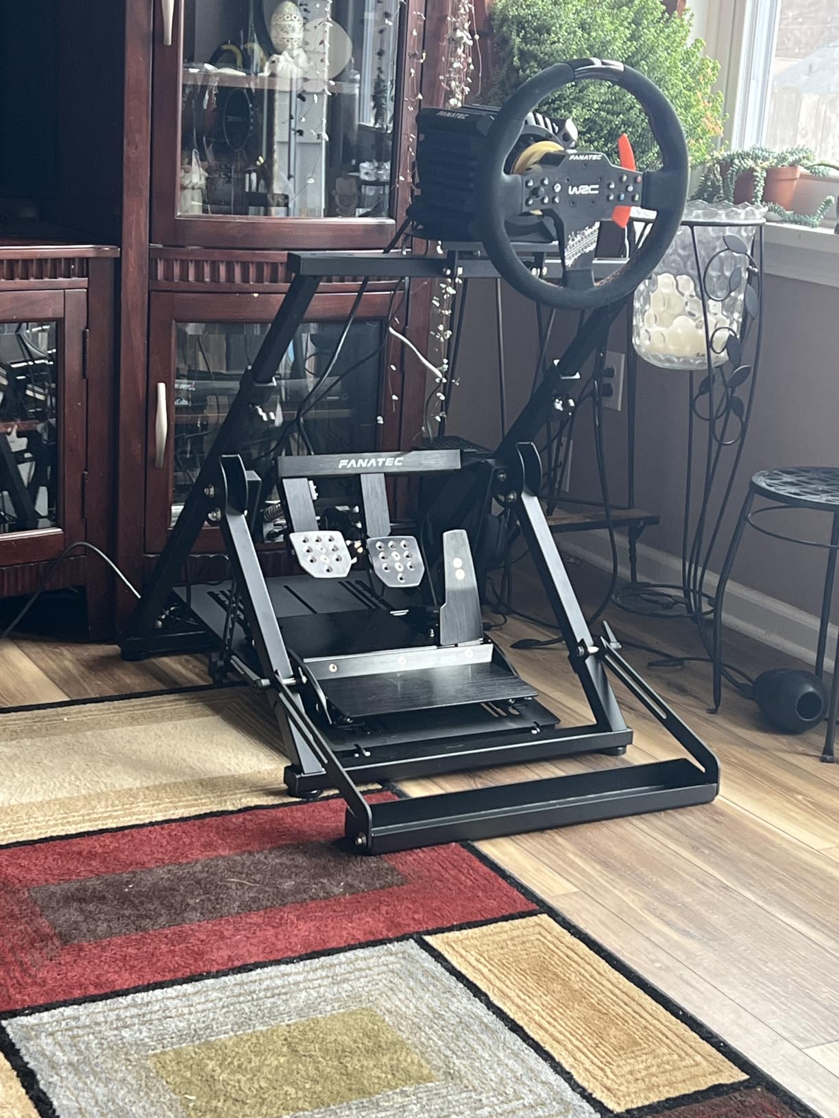 GT OMEGA Apex Racing Wheel Stand - Compatible with Logitech G29 and G920, Fanatec ClubSport, and Thrustmaster TX, T500, & T300, Foldable, Tilt-Adjustable for Racing Control customer photo 2