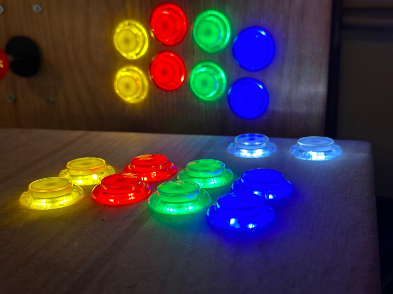 Qenker 2-Player LED Arcade Game DIY Kit for USB MAME PC & Raspberry Pi - 2 Joysticks, 20 LED Buttons, 2 Zero Delay Encoders (Mixed Color) customer photo 1