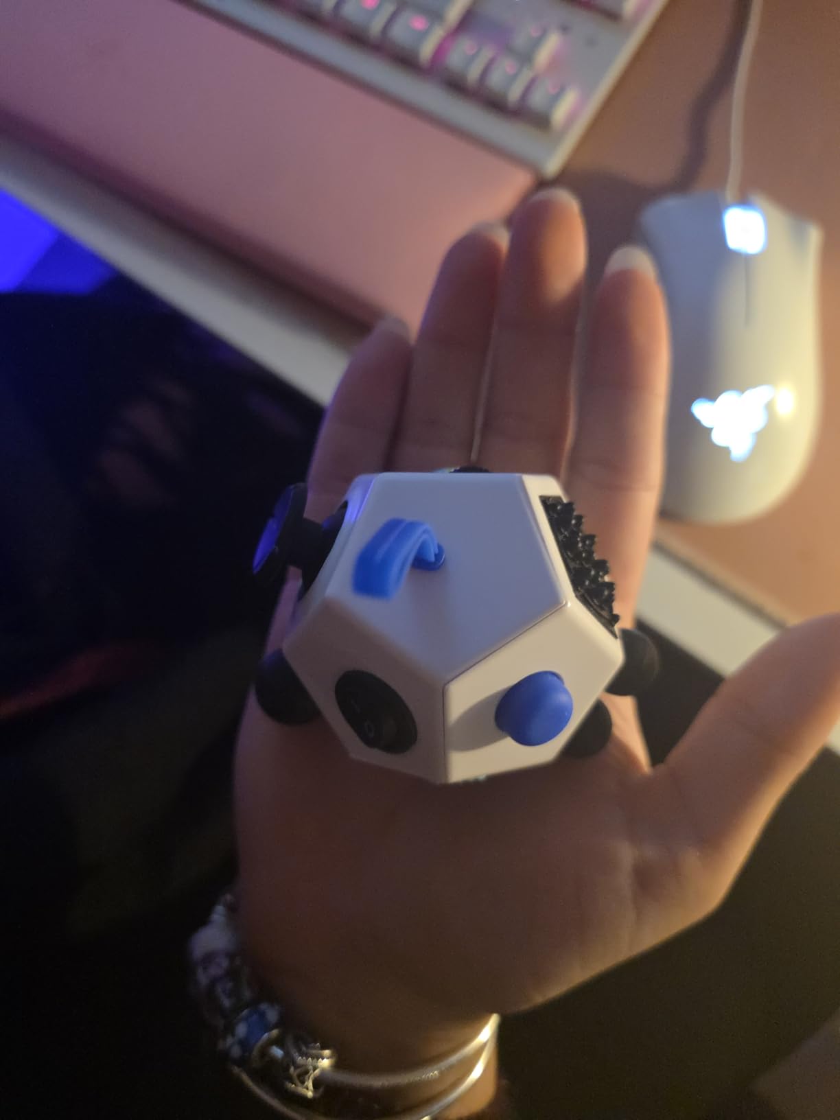 Fidget Dodecagon -12-Side Fidget Toys Cube Relieves Stress and Anxiety Anti Depression Travel Toy Easter Basket Stuffers Gifts for Children and Adults(A5 Black) customer photo 2