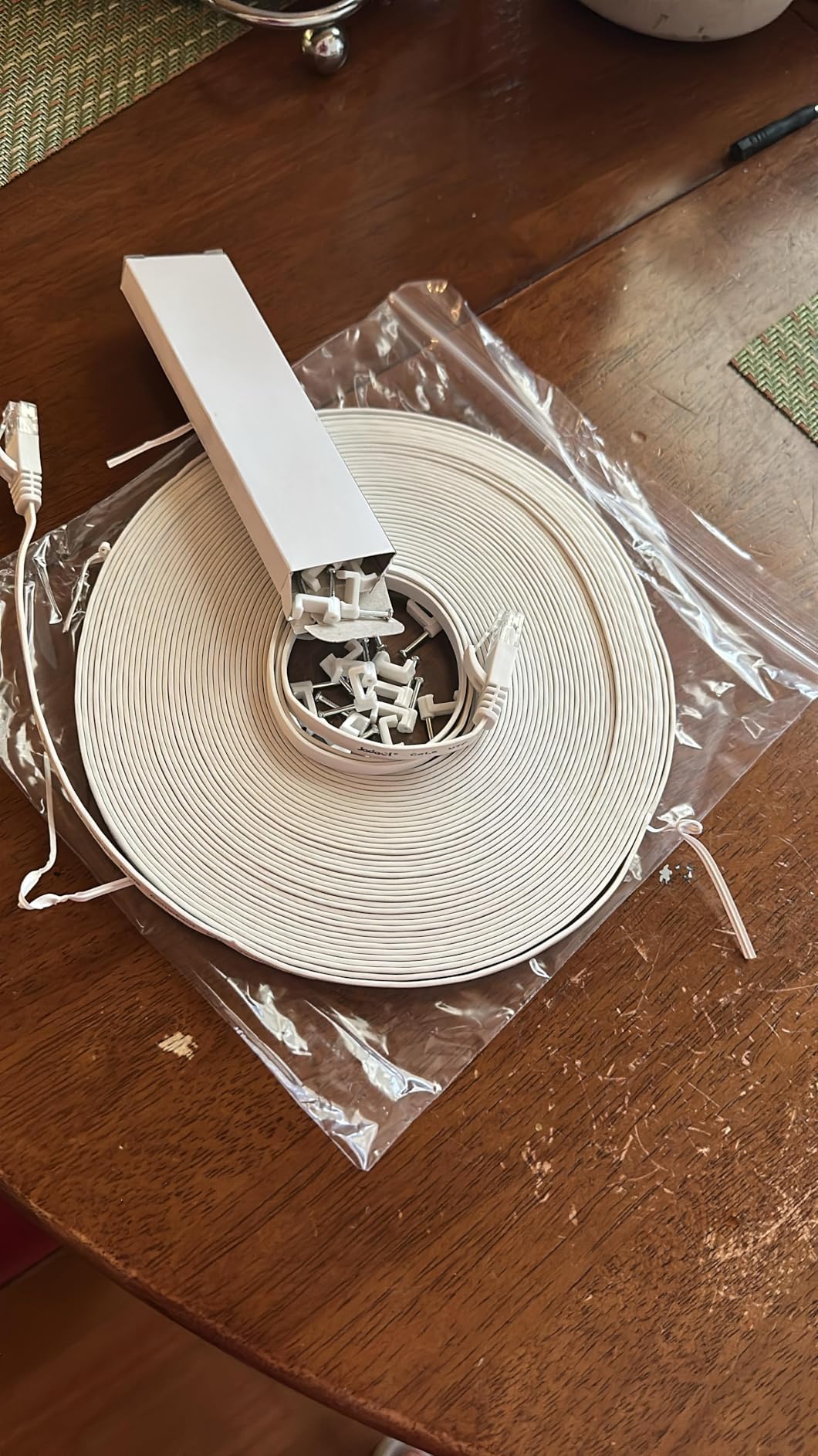 Jadaol Cat 6 Ethernet Cable 150 ft (45.72m), 10Gbps Support Cat8 Cat7 Network, Flat RJ45 LAN Patch Cable, High-Speed Internet Cable for Router, Modem, Switch, Gaming Consoles, Streaming Devices, White customer photo 1