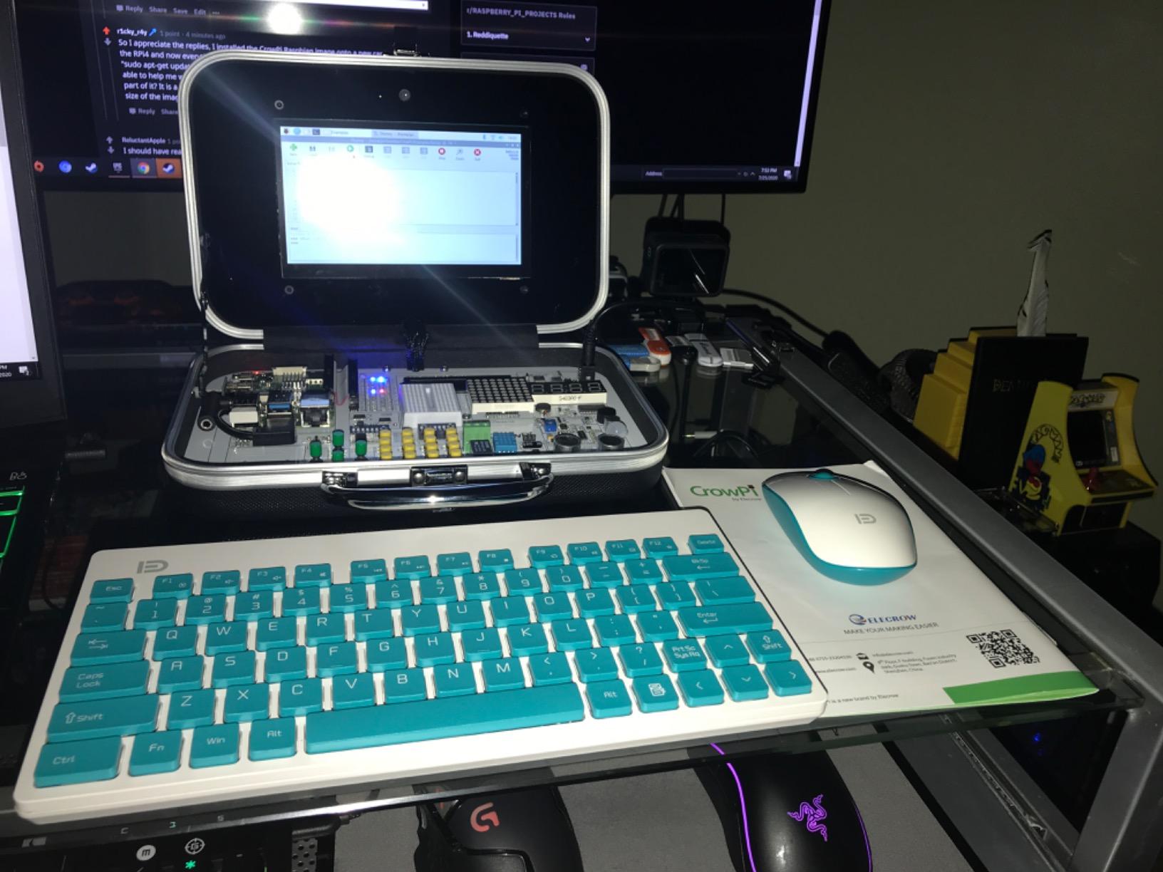 ELECROW for Raspberry Pi 5 8GB Kit, with Pi 5 8GB Single Board Computer, Crowpi Pi 5 Case Kit with 9inch Display, Compatible with Raspberry Pi 5 Learning Programming Kit with Sensors (8GB RAM) customer photo 1