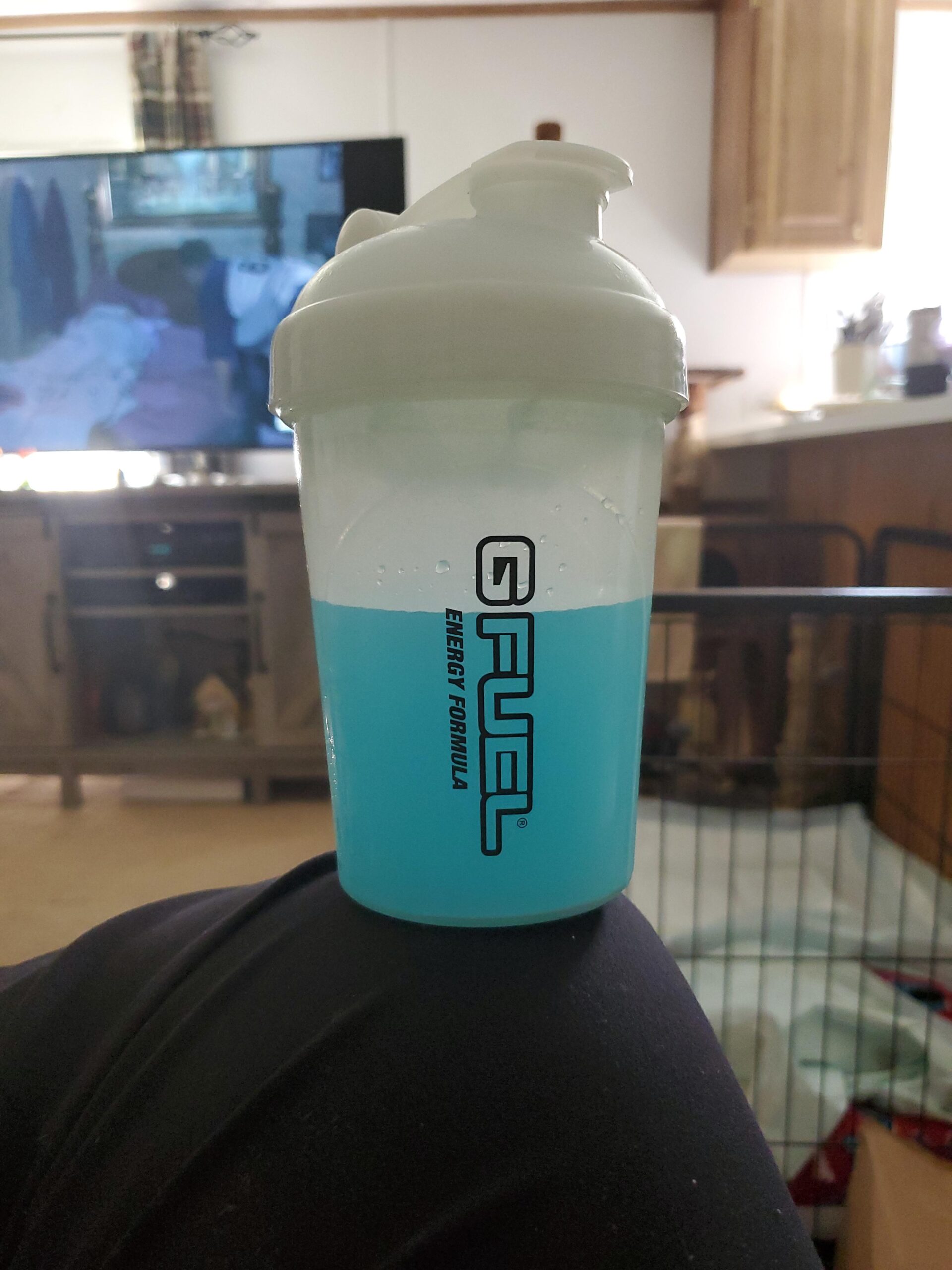G Fuel Chug Rug Energy Drink Powder, Pre Workout Caffeine Mix for Gaming, Sugar Free Focus Amino, Vitamin + Antioxidants, 10.44oz (Sour Blue Raspberry, 40 Servings) customer photo 1