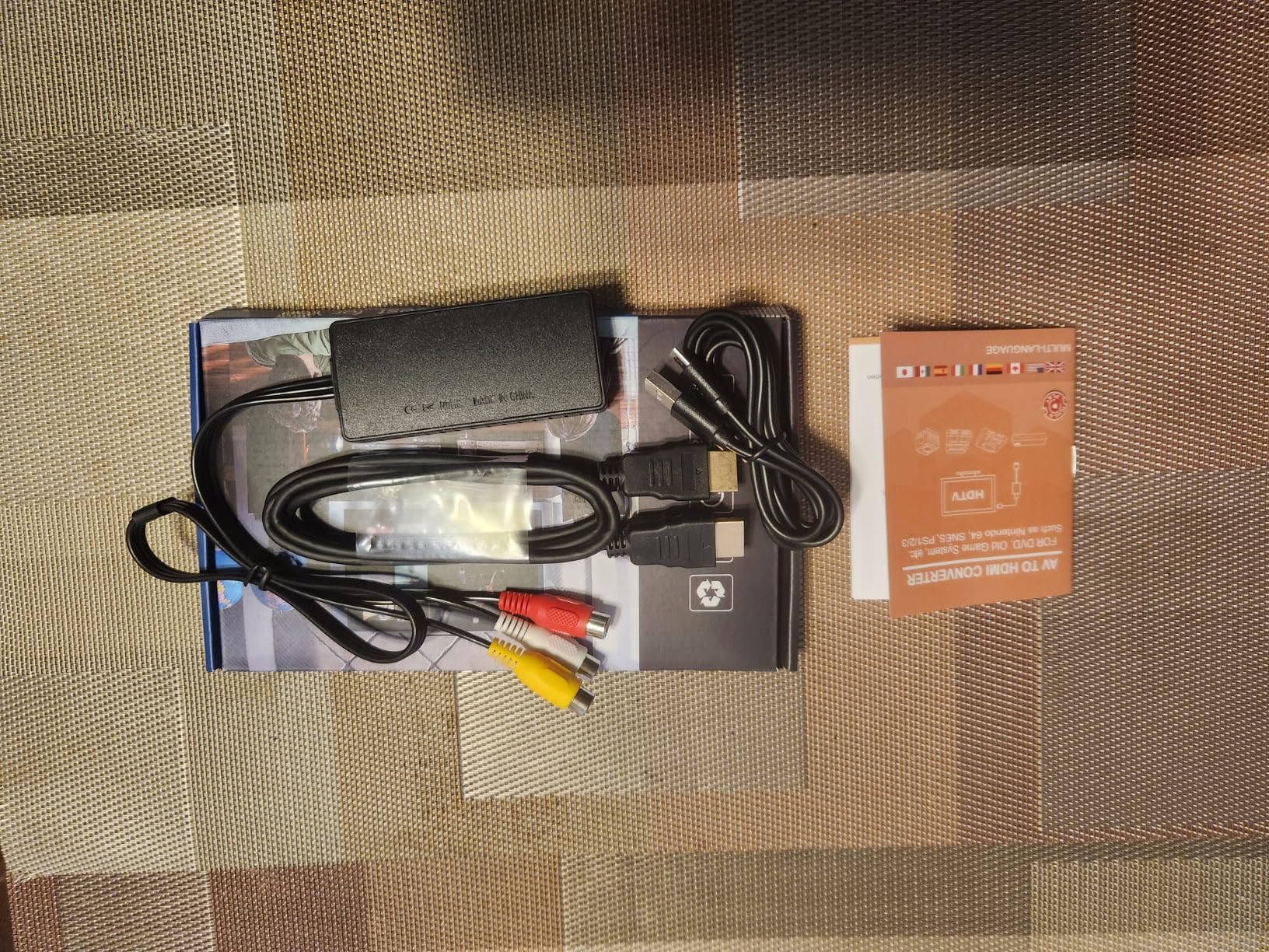 RCA to HDMI Converter, AV to HDMI Adapter Support 1080P, PAL/NTSC Compatible with WII/WII U/PS one/PS2/PS3/STB/Xbox/VHS/VCR/Blue-Ray DVD ect. customer photo 1